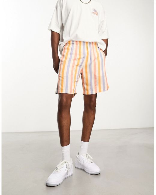 Nicce summer series shorts in multicolored logo stripes part of a set