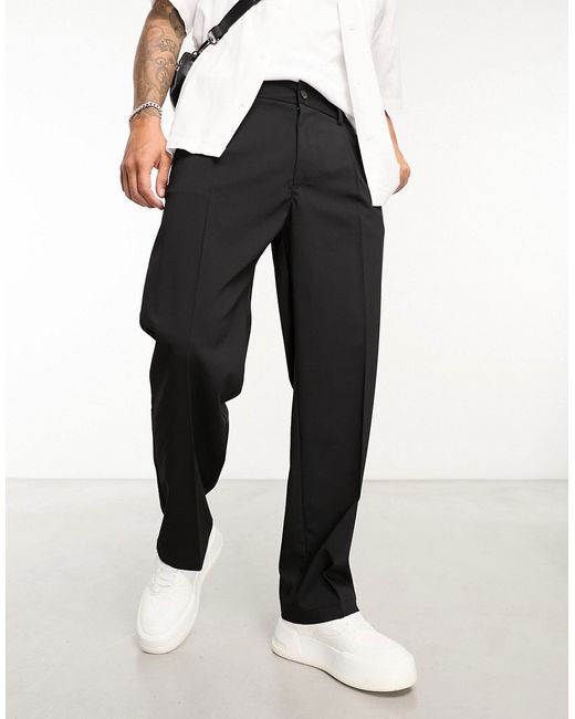 Pull & Bear wide leg tailored pants in