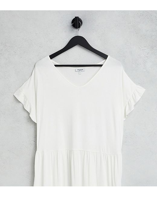 Simply Be frill sleeve top in