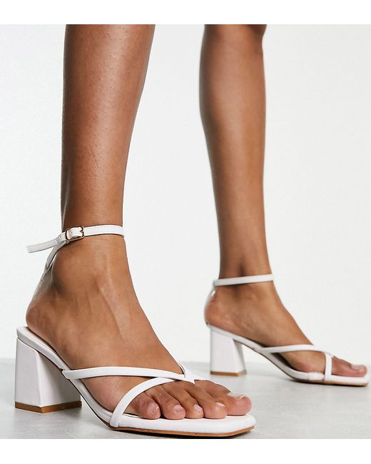 Yours wide fit block heel strappy sandals in