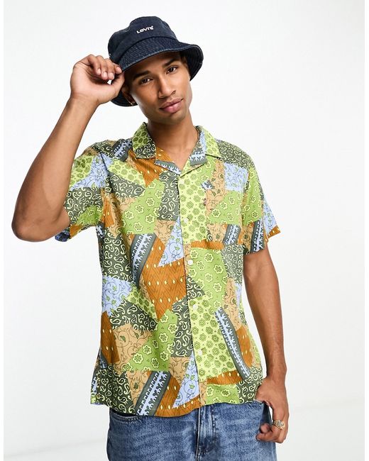 Levi's sunset camp shirt in pattern bandana print-