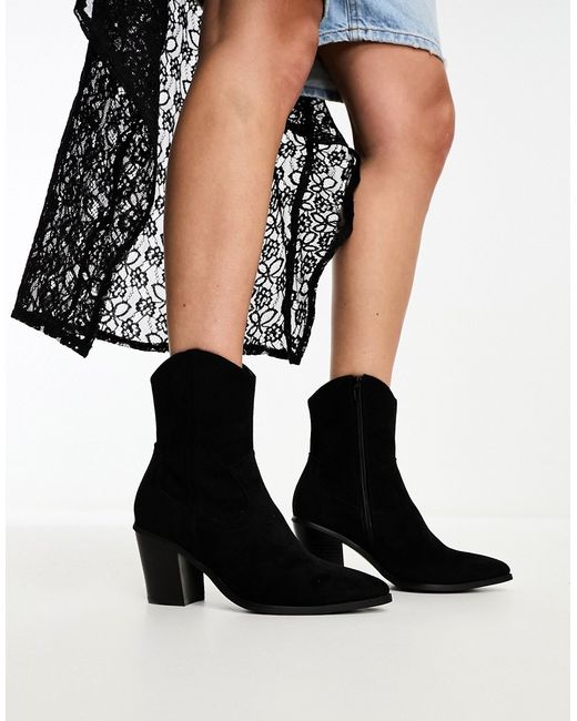 Asos Design Rational heeled western boots in