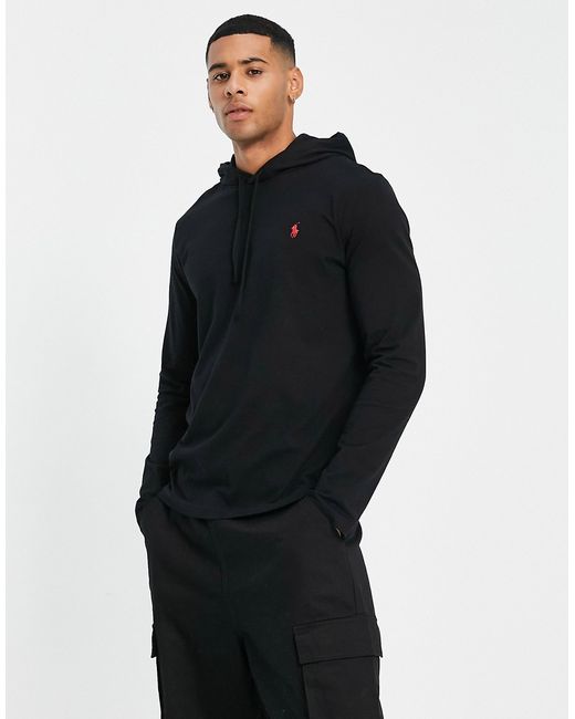 Polo Ralph Lauren icon logo hooded long sleeve top in