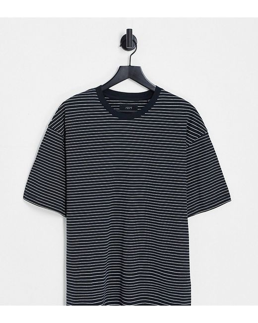 Adpt oversized boxy fit T-shirt in stripe