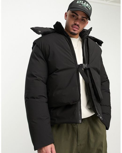 Asos Design oversized puffer jacket with removable vest in