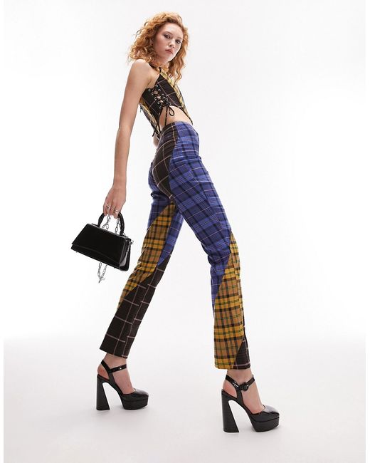 TopShop pants in check mix part of a set-