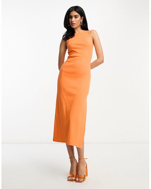 French Connection sleeveless midi tank top dress in