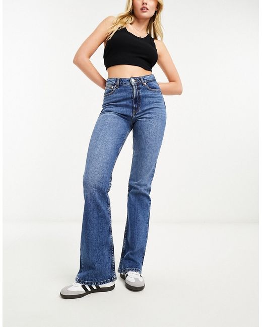 Asos Design flared jeans in mid