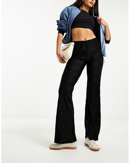 River Island plisse flare pants In part of a set