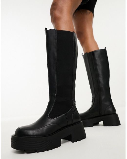 Public Desire chunky knee boots in