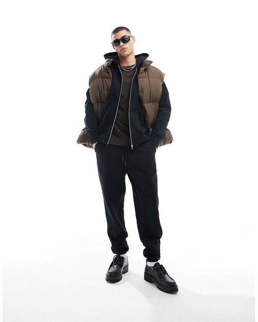 Asos Design heavyweight oversized zip through hoodie in