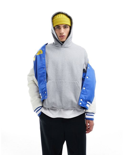 Asos Design heavyweight oversized hoodie in heather