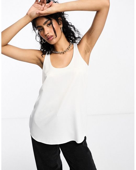 River Island racer tank with scoop neck in