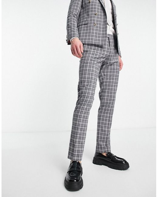 Twisted Tailor mepstead suit pants in prince of wales check