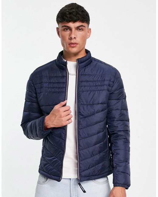 Jack & Jones Essentials padded jacket with stand collar in