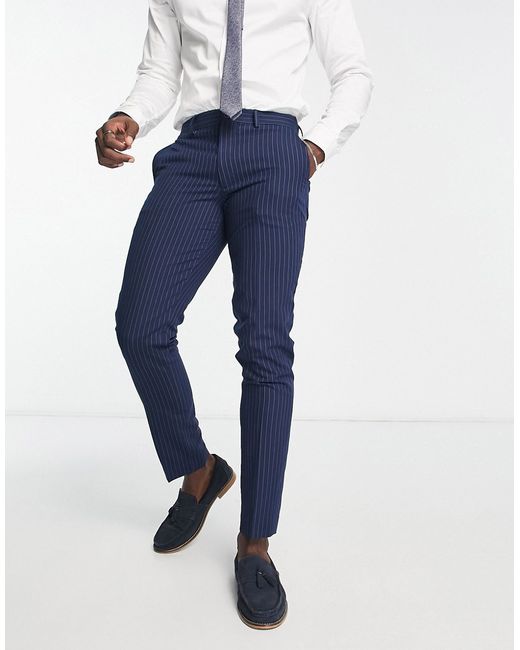 Jack & Jones Premium super slim pin stripe suit pants in