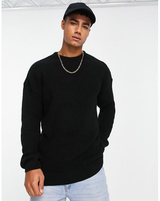 New Look relaxed fit knit fisherman sweater in