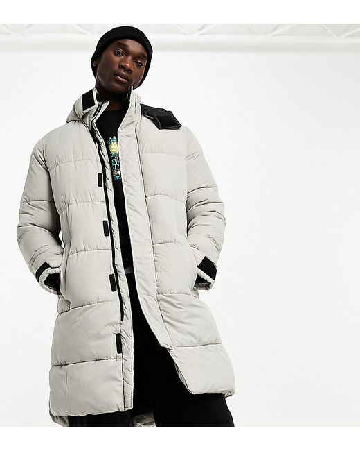 Adpt long puffer jacket with hood in