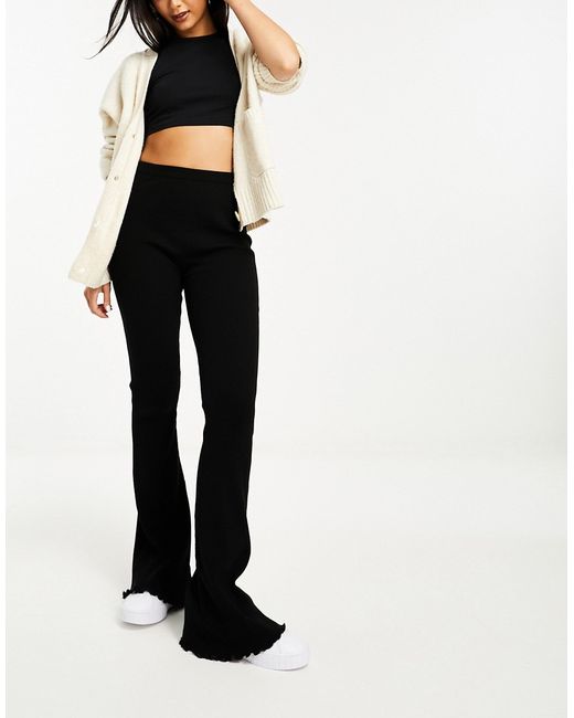Stradivarius knitted flare pants in