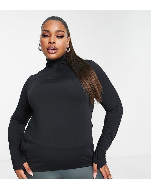 Asos 4505 Curve icon long sleeve top with 1/4 zip-