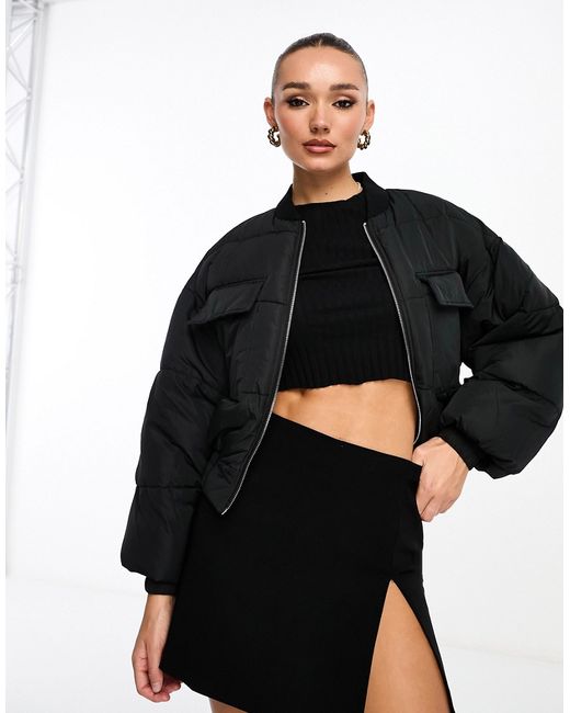 Na-Kd cropped puffer bomber jacket in