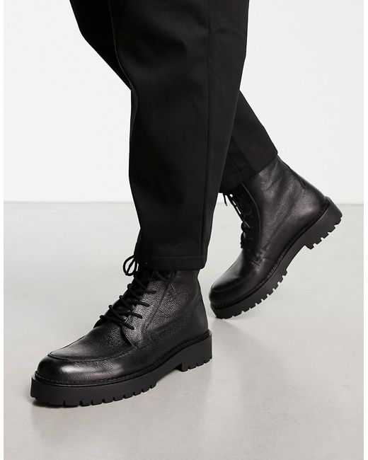 Schuh Draco chunky lace up boots in leather