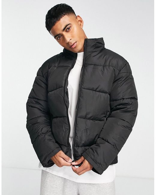 New Look chunky funnel neck puffer jacket in