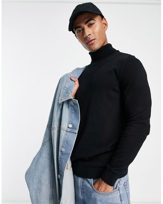 New Look slim fit knit turtle neck sweater in