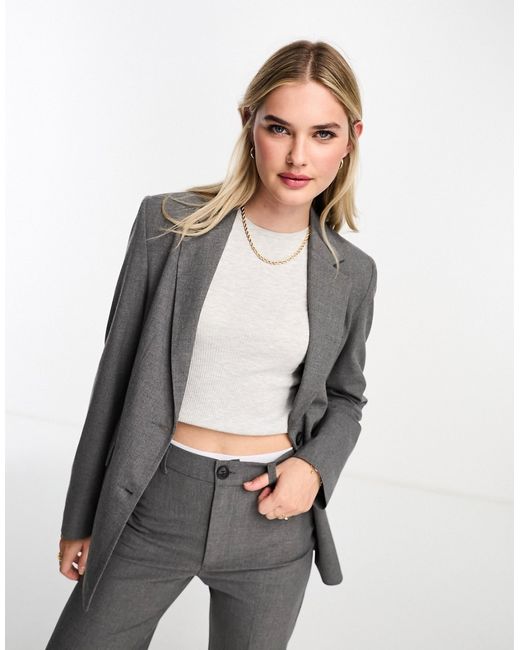 Pull & Bear oversized blazer in charcoal part of a set