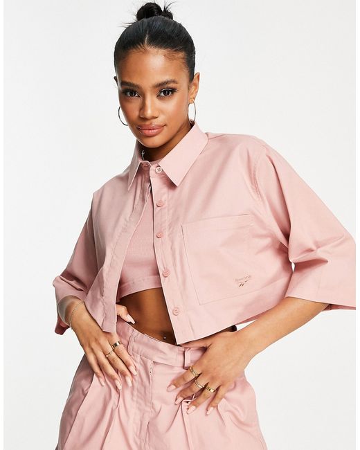 Reebok tailored cropped shirt in Exclusive to