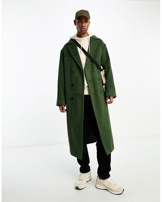 Asos Design oversized wool mix overcoat in