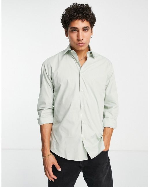 French Connection regular fit shirt in sage-