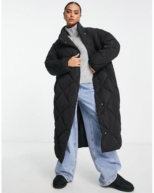 River Island cocoon puffer coat in