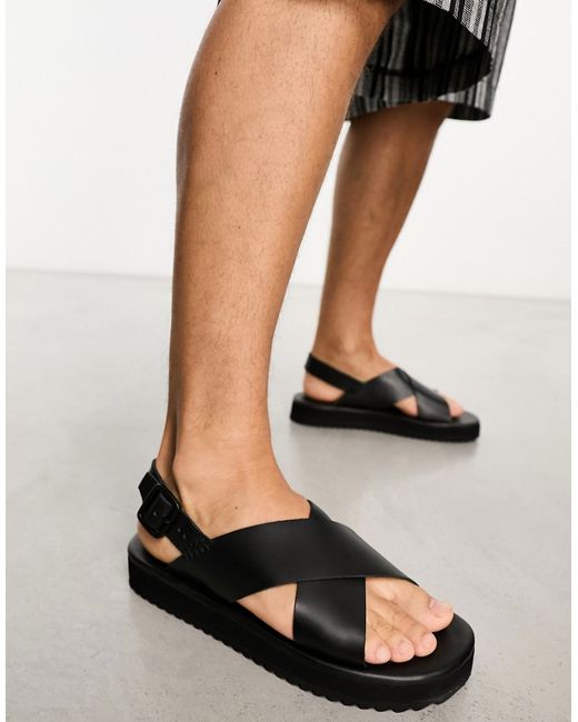 Selected Homme crossover sandal in