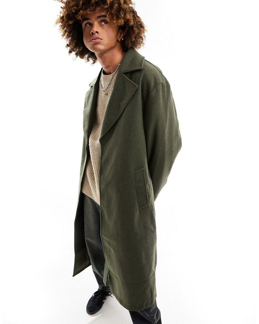 Asos Design oversized wool mix coat in