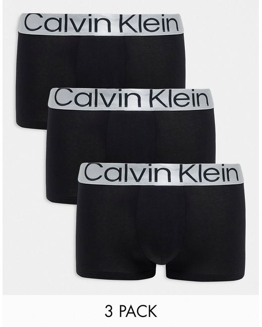 Calvin Klein 3 pack cotton trunks in