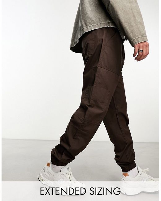 Asos Design pull on cargo sweatpants in with elastic waist