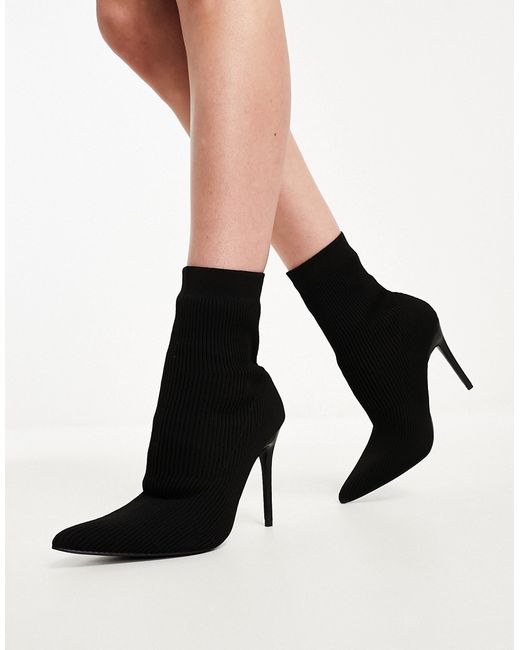 Public Desire heeled sock boots in knit