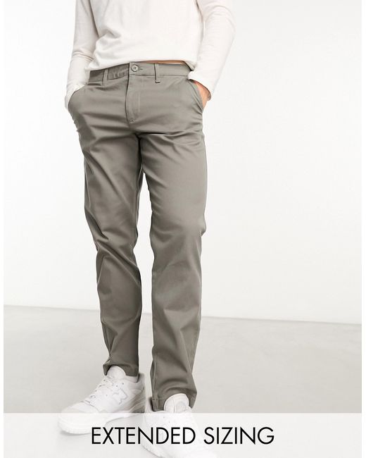 Asos Design tapered chinos in charcoal-