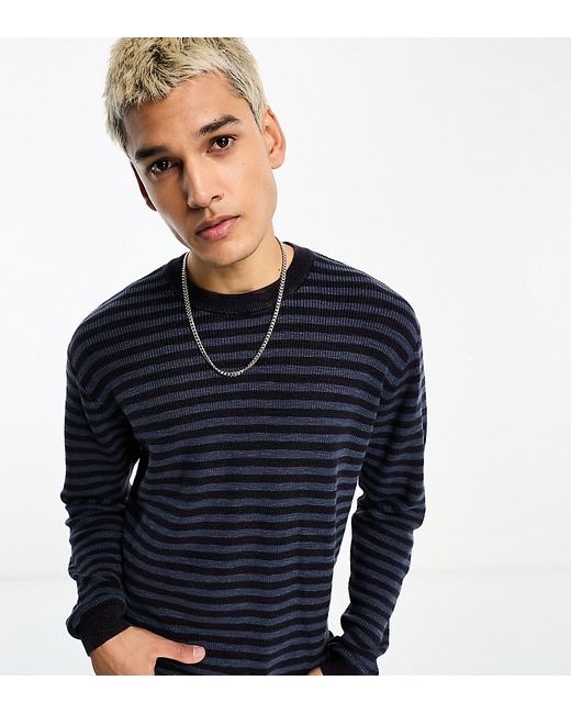 Collusion fine knit stripe sweater in washed