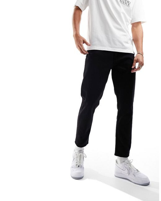 Don't Think Twice DTT classic rigid cropped tapered fit jeans in