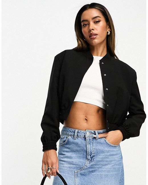 Asos Design tailored bomber jacket with strong shoulder in