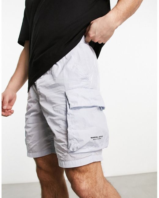 Marshall Artist krinkle nylon cargo shorts in