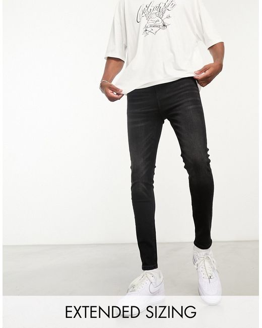 Asos Design spray on jeans with power stretch in washed