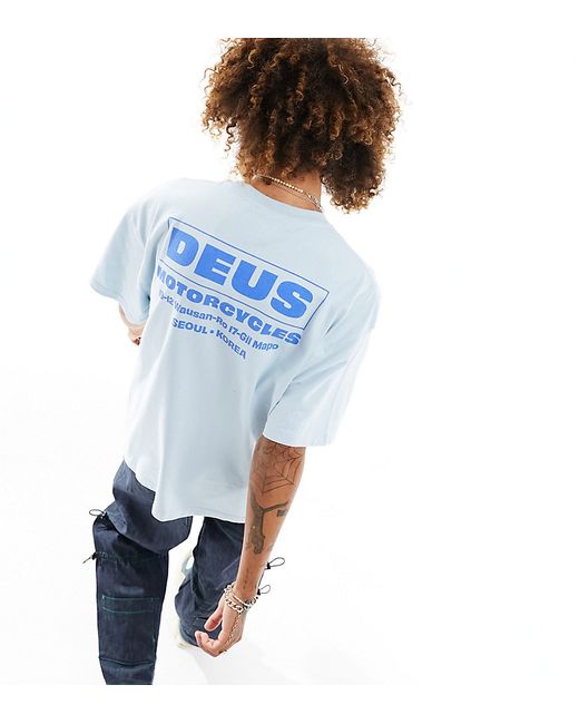 Deus Ex Machina seoul rhythm t-shirt in blue-