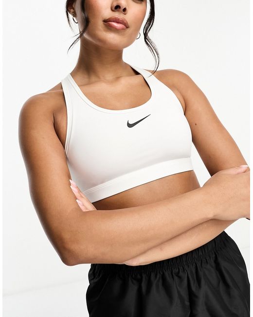 Nike Training swoosh medium support sports bra in