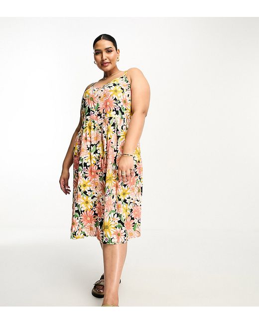Yours cami midi dress in floral print-