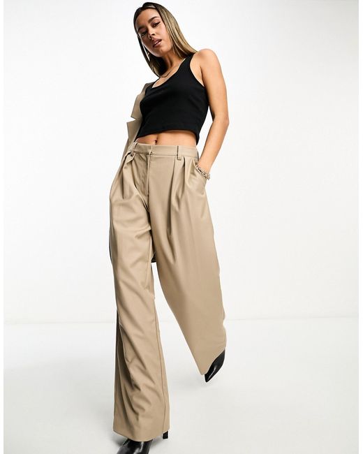 Na-Kd pleated wide leg pants in part of a set-