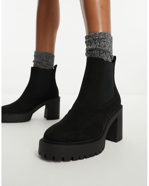 Asos Design Elma heeled chunky chelsea boots in