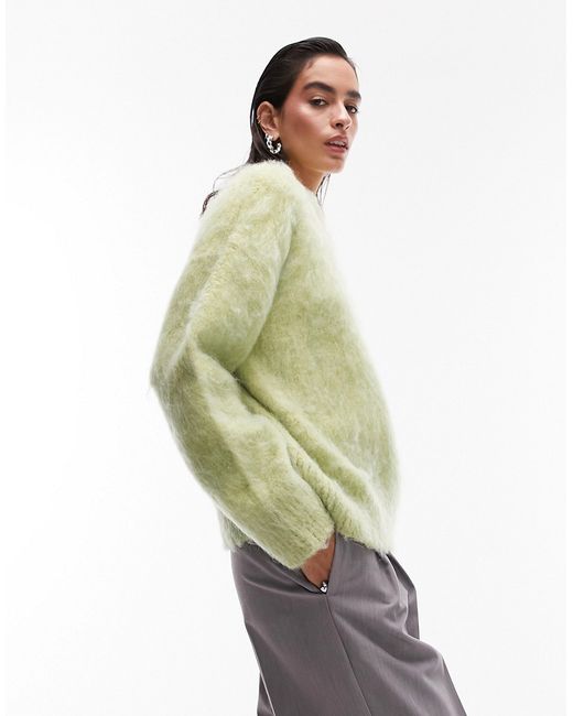 TopShop knitted fluffy sweater in